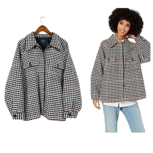 Pendleton virgin wool Mara houndstooth jacket coat. Size small black
Outlander - Picture 1 of 16